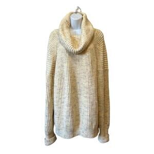 Free People Knitted Sweater Woman’s M Cream Speckled Colors Oversized